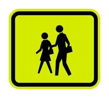 School Zone Symbol Sign Isolate on White Background,Vector Illustration vector