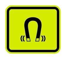 Beware Magnetic Field Symbol Sign Isolate On White Background,Vector Illustration EPS.10 vector