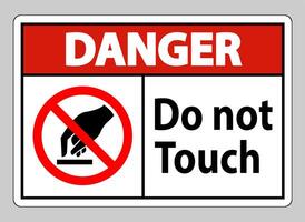 Danger Do Not Touch Symbol Sign Isolate On White Background vector