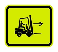 Forklift Point Right Symbol Sign Isolate On White Background,Vector Illustration EPS.10 vector