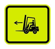 Forklift Point Left Symbol Sign Isolate On White Background,Vector Illustration vector