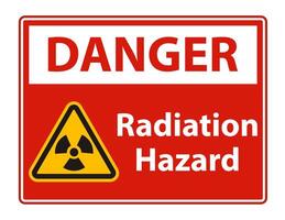 Radiation Hazard Symbol Sign Isolate On White Background,Vector Illustration vector