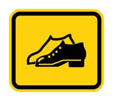 Symbol Enclosed Shoes Are Required In The Manufacturing Area sign Isolate On White Background,Vector Illustration EPS.10 vector