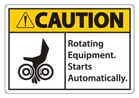 Rotating Equipment.Starts Automatically Symbol Sign Isolate on White Background,Vector Illustration vector