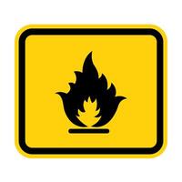 Beware Flammable Gas Symbol Isolate On White Background,Vector Illustration EPS.10 vector