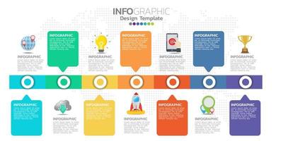 Business infographic template design with options vector