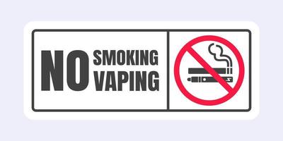 No smoking no vaping sign. Forbidden sign icon isolated on white background vector illustration.
