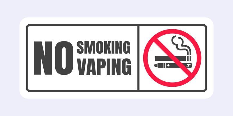 No smoking no vaping sign. Forbidden sign icon isolated on white background vector illustration.