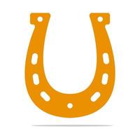 Horseshoe for luck symbol vector illustration. Happy St. Patrick's Day