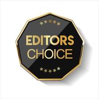 Golden editors choice badge on white background vector