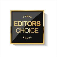 Golden editors choice badge on white background vector