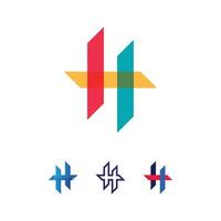 H font and letter design logo alphabet vector sign identity