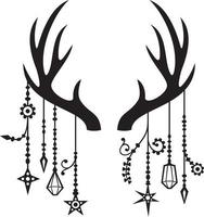 Deer antlers. Boho style vector