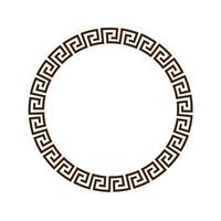 Greek round decorative frame for design vector