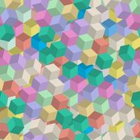 3d retro seamless pattern of cubes vector