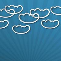 3d white clouds vector