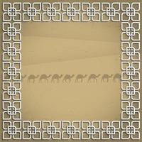 3d frame in arabic style vector