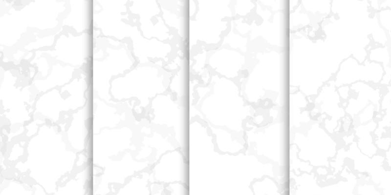 Marble white texture, set patterns collection