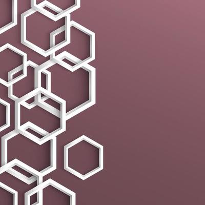 3d stylish geometric background with hexagons