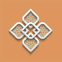 3d elegant pattern in arabic style vector
