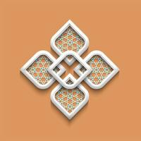 3d elegant pattern in arabic style vector