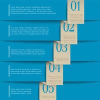 blue paper numbered banners vector