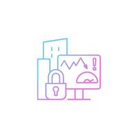 Company risk scoring privacy gradient linear vector icon