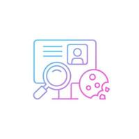 Cookie id gradient linear vector icon