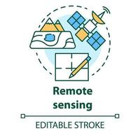 icono del concepto de teledetección vector