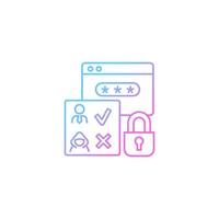 Access control gradient linear vector icon