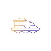 Water taxi gradient linear vector icon