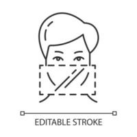 Dental dams linear icon vector