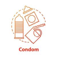 Condom red concept icon vector