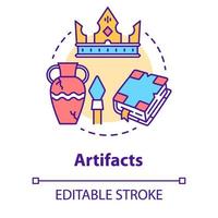 Artifacts concept icon vector