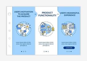 UX improvement onboarding vector template