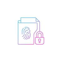 Sensitive information protection gradient linear vector icon