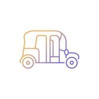 Auto rickshaw gradient linear vector icon