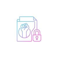 Trade union membership gradient linear vector icon