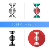 DNA spiral icon vector