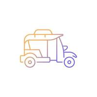 Bangkok tuk-tuk gradient linear vector icon