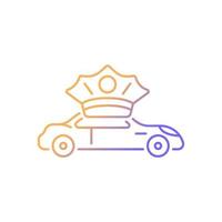 Chauffeur hire gradient linear vector icon