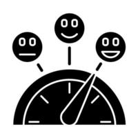 Satisfaction level glyph icon vector