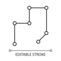 Connected lines linear icon vector