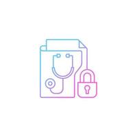 Protected health information gradient linear vector icon