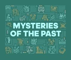 Mysteries of past word concepts banner vector