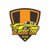 Classic muscle car vector labels