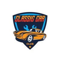 Classic muscle car vector labels