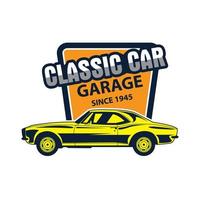 Classic muscle car vector labels