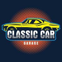 Classic muscle car vector labels