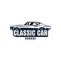 Classic muscle car vector labels